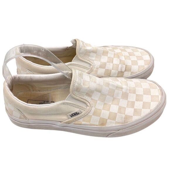 Vans Vault OG Era LX Checkboard Logo Size 7 Men's Shoes Tan And White - Picture 1 of 12